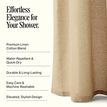 Stonebridge Washed Linen Shower Curtain