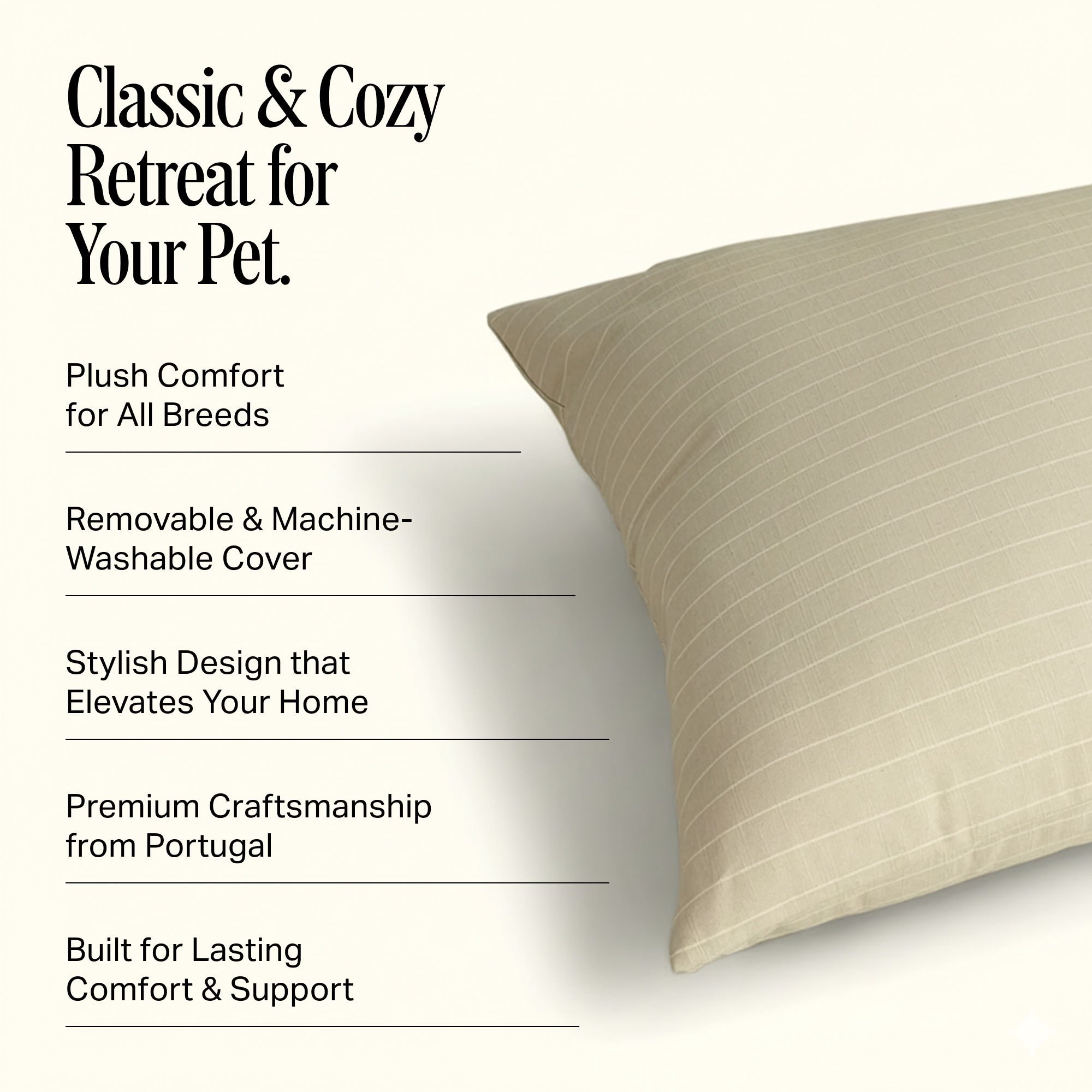 Brody Dog Bed (Wide Stripe)