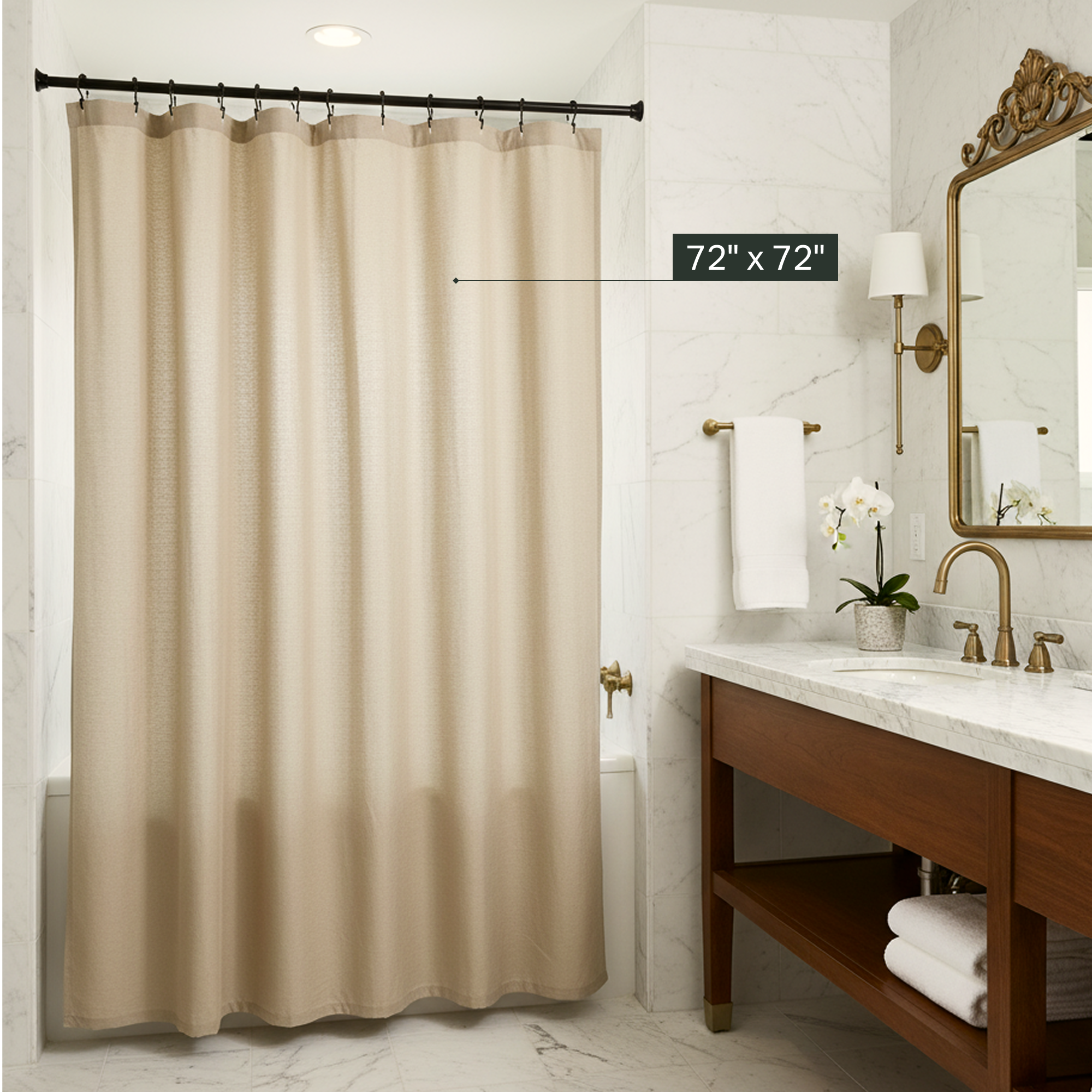 Stonebridge Washed Linen Shower Curtain