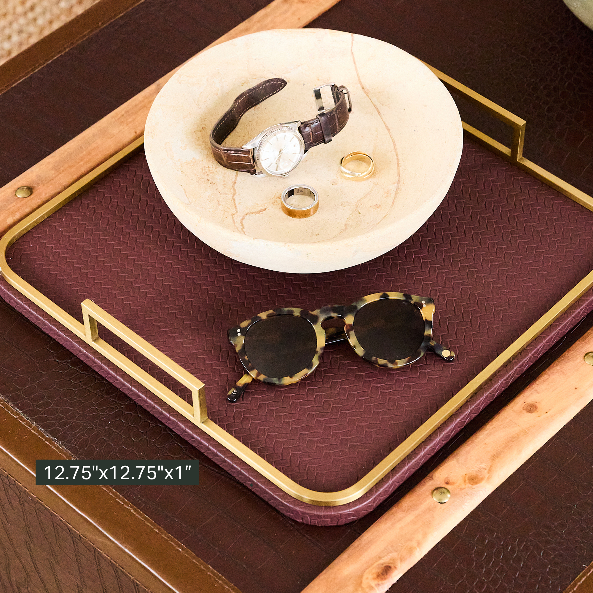 Mayfair Leather Tray
